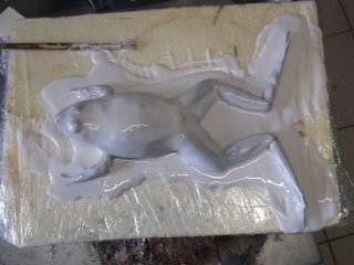 moulage grenouille, en photo