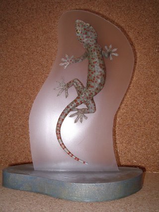 moulage reptile, en photo